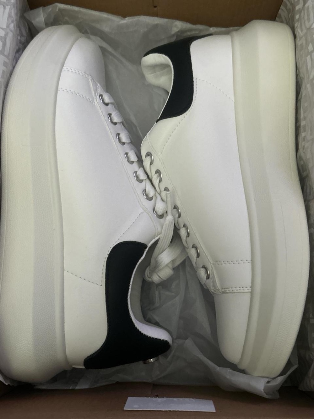 White and Black Women’s Platform Sneakers